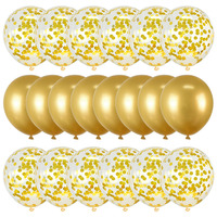 20 sztuk balon w kolorze różowego złota zestaw konfetti metaliczne balony urodziny dekoracja na przyjęcie ślubne rocznica Globals Baby Shower balon 2
